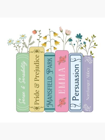 Alternative view of Jane Austen Books Throw Pillow