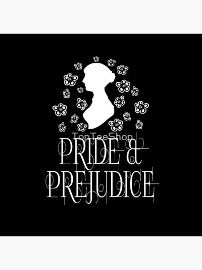 Alternative view of Jane Austen Pride And Prejudice Quotes Romantic Novel Throw Pillow