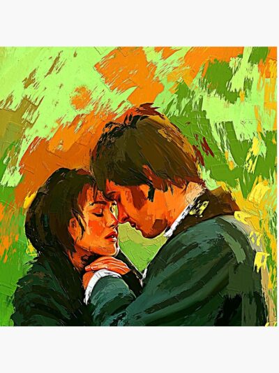 Alternative view of Pride And Prejudice Mister Darcy And Elizabeth Fanart Illustration Throw Pillow