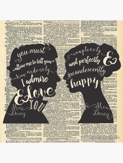 Alternative view of Pride And Prejudice Quote Art Jane Austen Typography Home Decor Book Lovers Gift Throw Pillow