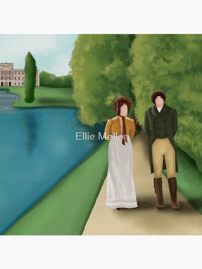 Alternative view of Elizabeth Bennet And Mr Darcy Throw Pillow