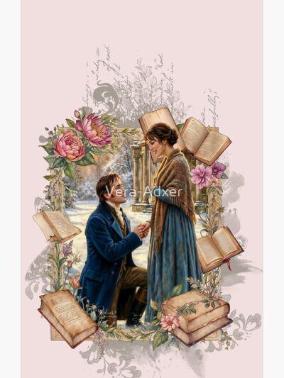 Alternative view of Jane Austen Elizabeth And Mr Darcy Shower Curtain
