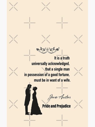 Alternative view of Pride And Prejudice First Line Quote Shower Curtain