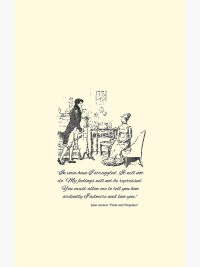 Alternative view of Jane Austen Vintage Book Club Mr Darcy And Lizzy Fans Literary Pride And Prejudice Gifts Shower Curtain