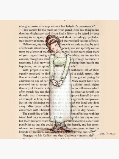 Alternative view of Pride And Prejudice Elizabeth Bennet In White Tapestry