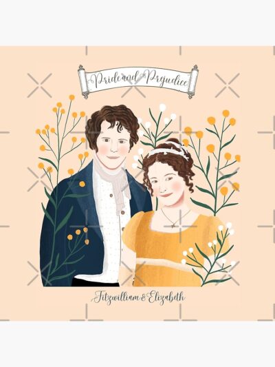 Alternative view of Pride And Prejudice Mr Darcy And Miss Bennet Jane Austen Tapestry