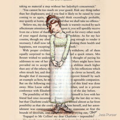 Alternative view of Pride And Prejudice Elizabeth Bennet In White Tote Bag