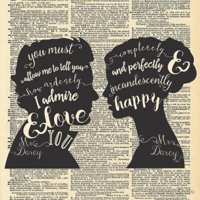 Alternative view of Pride And Prejudice Quote Art Jane Austen Typography Home Decor Book Lovers Gift Tote Bag
