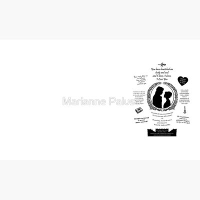 Alternative view of Pride And Prejudice Elizabeth And Darcy Iconic Quotes Silhouette Design Mug