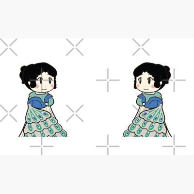 Alternative view of Cute Elizabeth Bennet And Peacock Illustration Drawing Mug