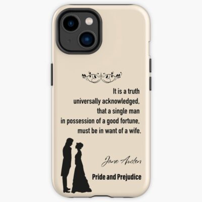 Pride And Prejudice First Line Quote Iphone Case
