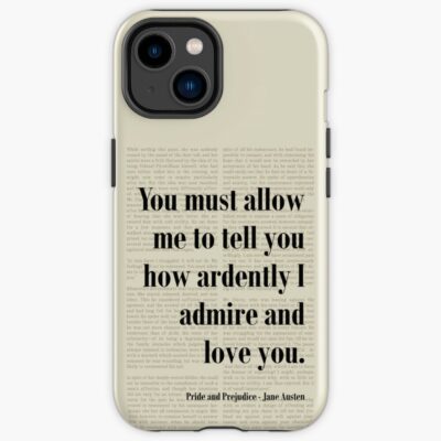Jane Austen Pride And Prejudice Quote Art Iphone Case