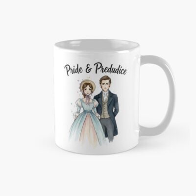 Cute Pride And Prejudice Anime Style Character Illustration Mug