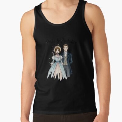 Alternative view of Cute Pride And Prejudice Anime Style Character Illustration Tank Top
