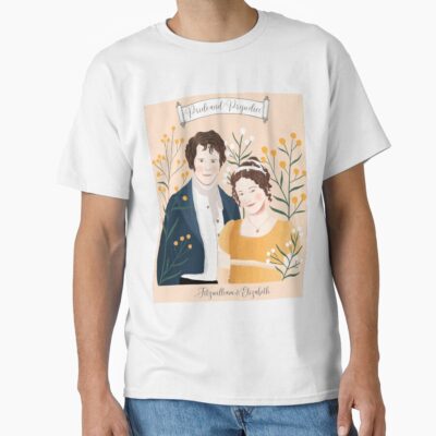 Alternative view of Pride And Prejudice Mr Darcy And Miss Bennet Jane Austen T-shirt