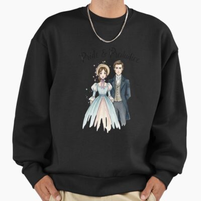 Alternative view of Cute Pride And Prejudice Anime Style Character Illustration Sweatshirt