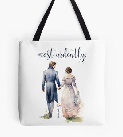 Mr Darcy Most Ardently Jane Austen Pride And Prejudice With Elizabeth Bennet Tote Bag