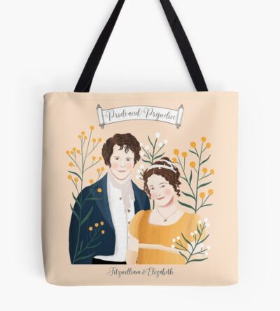 Pride And Prejudice Mr Darcy And Miss Bennet Jane Austen Tote Bag