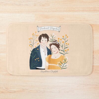 Pride And Prejudice Mr Darcy And Miss Bennet Jane Austen Bath Mat