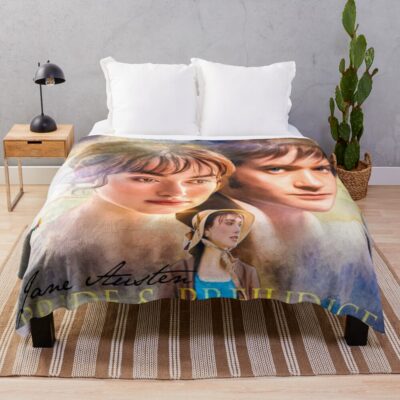 Pride And Prejudice Jane Austen Throw Blanket