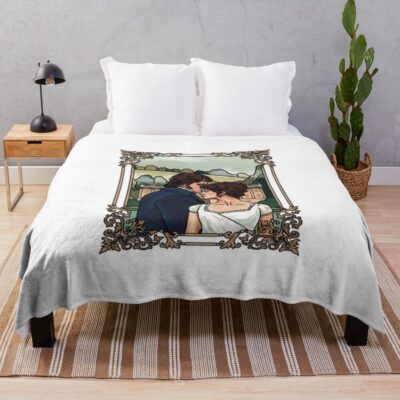 Elizabeth And Darcy Throw Blanket