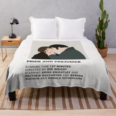 Pride And Prejudice Minimalist Poster Throw Blanket