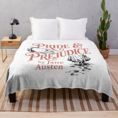 Pride And Prejudice By Jane Austen Classic Literature Throw Blanket