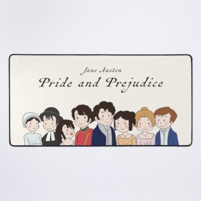 Cute Pride And Prejudice Couples Character Drawing Mouse Pad