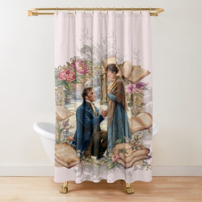 Jane Austen Elizabeth And Mr Darcy Shower Curtain