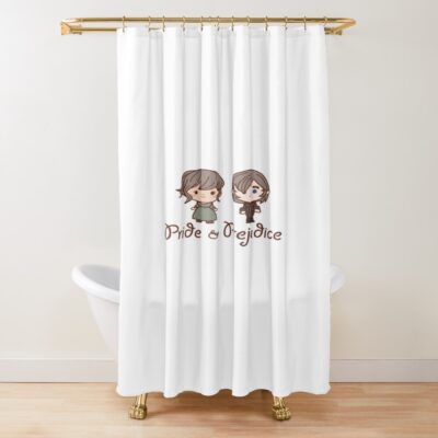 Pride And Prejudice Kawaii Shower Curtain