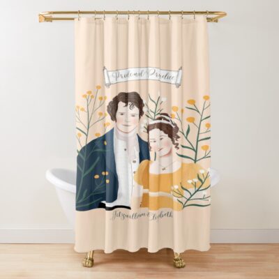 Pride And Prejudice Mr Darcy And Miss Bennet Jane Austen Shower Curtain