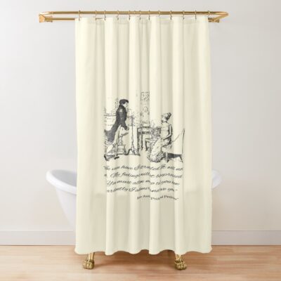 Jane Austen Vintage Book Club Mr Darcy And Lizzy Fans Literary Pride And Prejudice Gifts Shower Curtain