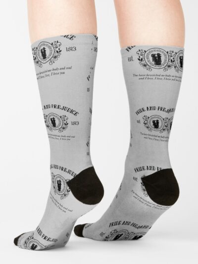Alternative view of Pride And Prejudice Quotes Book Lover Gift Bookish Romance Novels Gift Socks