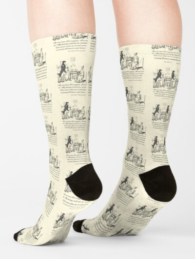 Alternative view of Jane Austen Vintage Book Club Mr Darcy And Lizzy Fans Literary Pride And Prejudice Gifts Socks