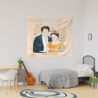 Pride And Prejudice Mr Darcy And Miss Bennet Jane Austen Tapestry