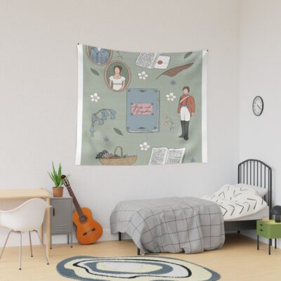 Pride And Prejudice Illustrations Tapestry
