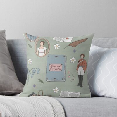 Pride And Prejudice Illustrations Throw Pillow