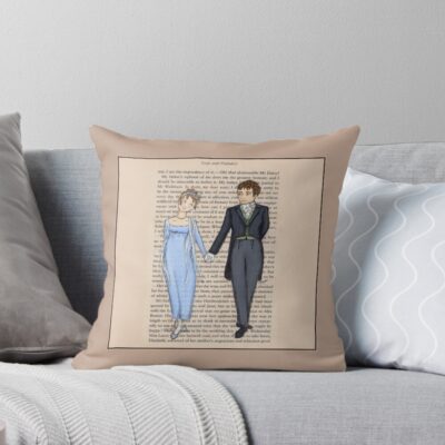Elizabeth Bennet And Mr Darcy Throw Pillow