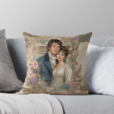 Mr And Mrs Darcy Throw Pillow