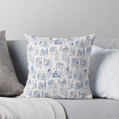 Pride And Prejudice Toile Throw Pillow
