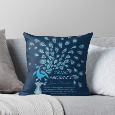 Paisley Peacock Pride And Prejudice Classic Throw Pillow