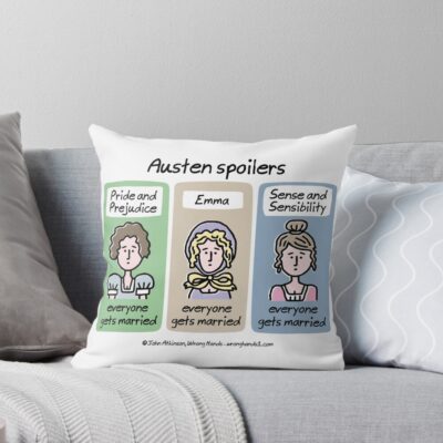 Austen Spoilers Throw Pillow