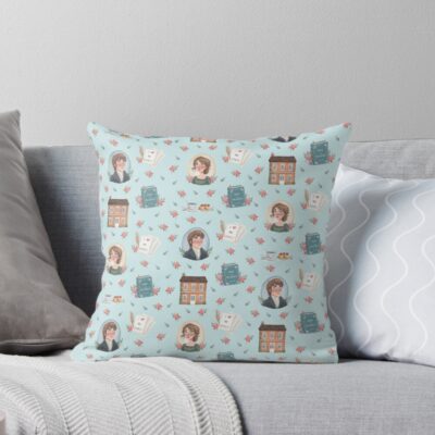 Pride And Prejudice Jane Austen Inspiration Throw Pillow