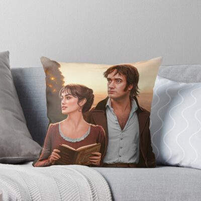 Reading Jane Austen Throw Pillow