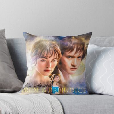 Pride And Prejudice Jane Austen Throw Pillow
