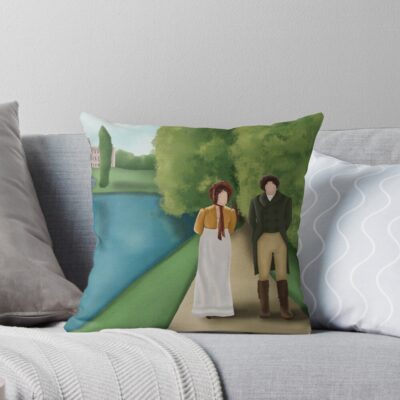Elizabeth Bennet And Mr Darcy Throw Pillow